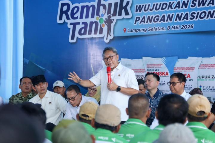Menko Zulhas: Pupuk di Lampung Tersedia, Sebelum Tanam Sudah Ada