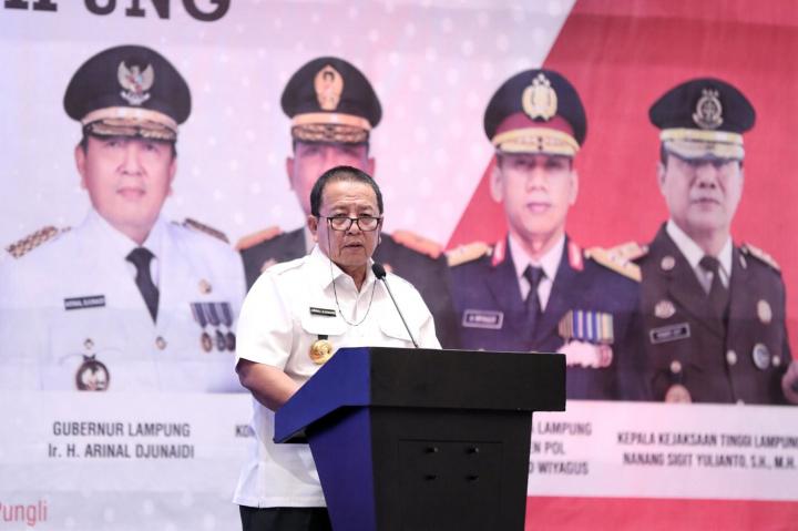 Gubernur Arinal Ajak seluruh Komponen di Daerah Bergerak Cepat Tindak Tegas Praktek Pungli 