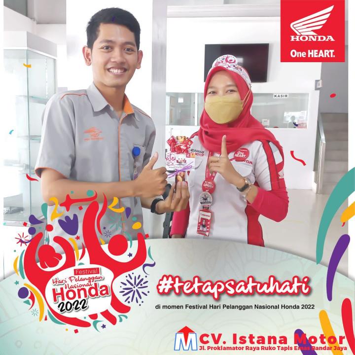 Rayakan Hari HARPELNAS, Istana Motor Bandar Kaya Bagikan Hadiah Ke Konsumen Loyal Honda