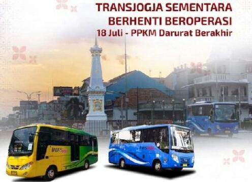 Mulai 18 Juli, Bus TransJogja Berhenti Beroperasi Hingga PPKM Darurat Berhenti