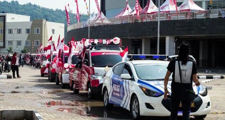 Main Dealer dan Jaringannya NSS Kedaton Mengadakan Convoy Merdeka di Lampung City Mall