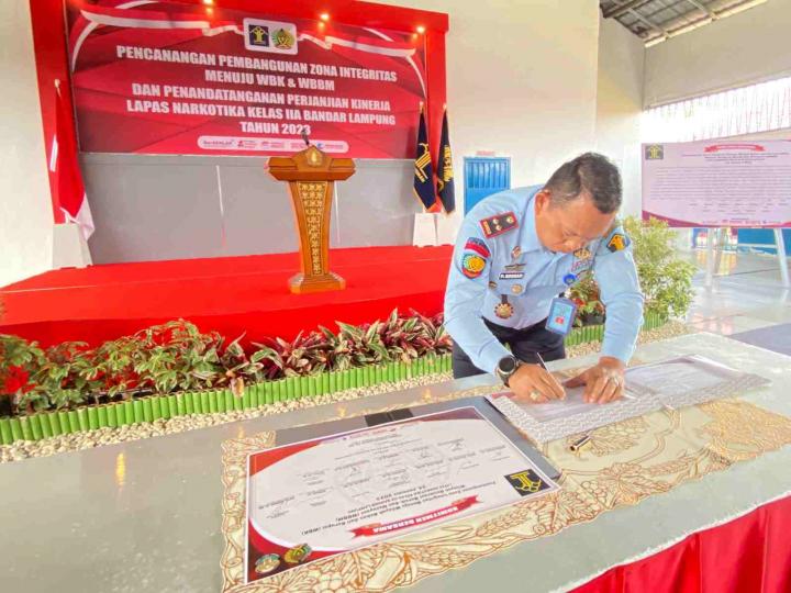 Deklarasi Pembangunan Menuju WBK/WBBM 2023 Lapas Narkotika Bandar LampungÂ 