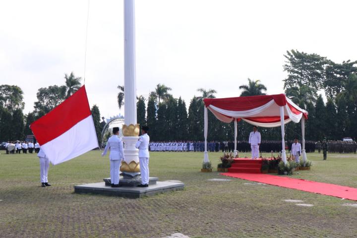 Pemprov Lampung Gelar Upacara Peringatan HUT ke-59 Provinsi Lampung, Gubernur Harapkan Sinergi Seluruh Elemen Masyarakat Untuk Membangun Lampung