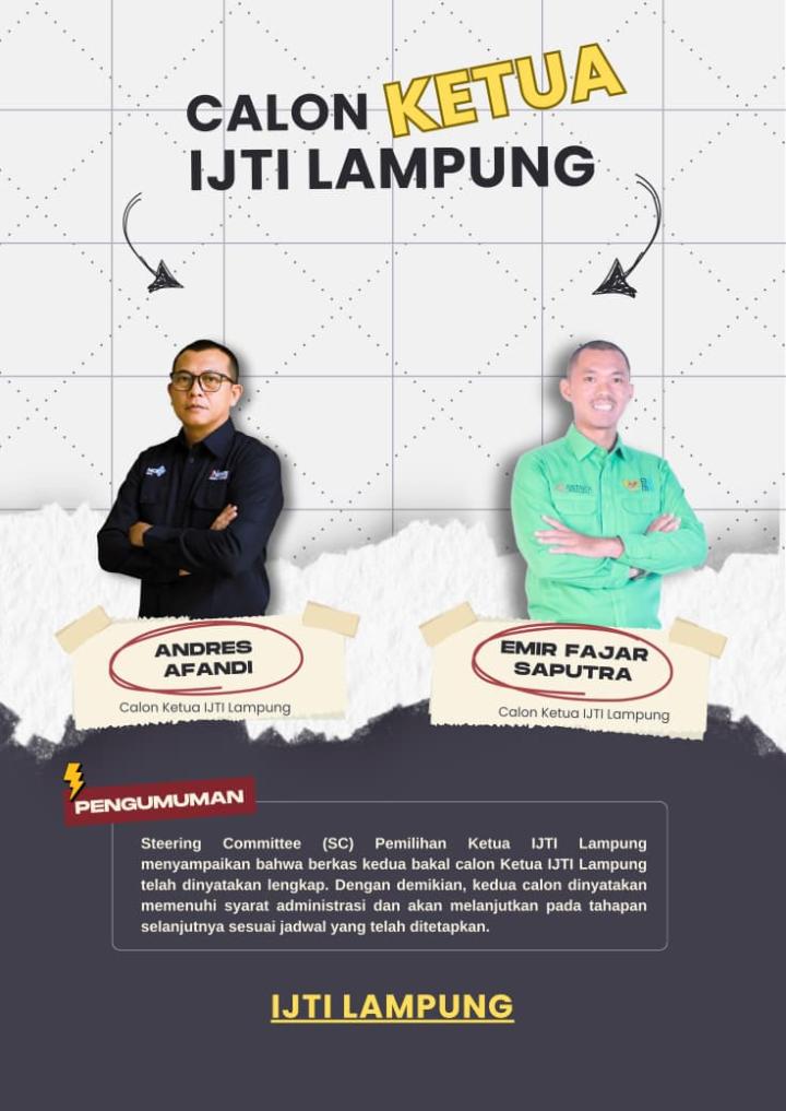 Dua Calon Resmi Maju dalam Pemilihan Ketua IJTI Lampung