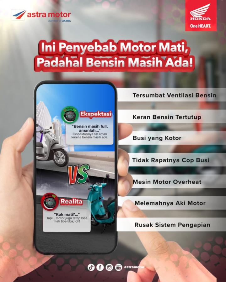 Astra Motor Natar Edukasi Konsumen: Motor Bisa Mati Mendadak Meski Bensin Masih Ada