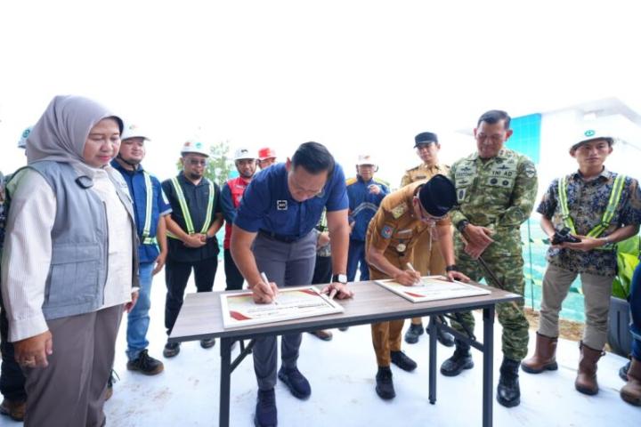 Menko Infrastruktur dan Gubernur Lampung Tinjau Progres Pembangunan RSPTN dan IRC Unila