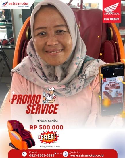 Servis Motor Rp 500 Ribu, Bisa Nikmati Pijat Gratis di Astra Motor Natar!   
