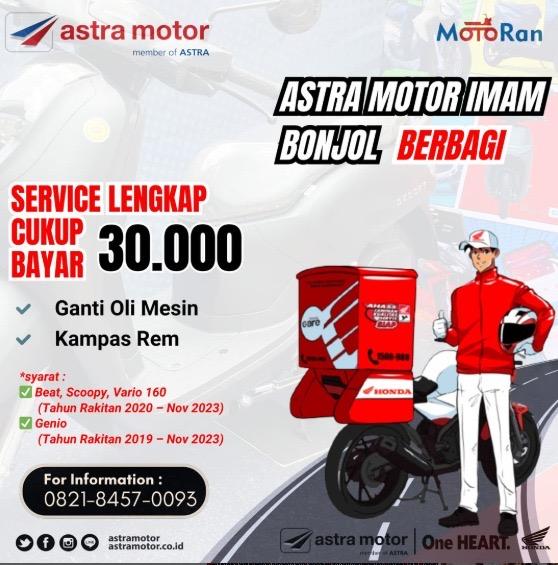 Astra Motor Berbagi Layanan Service Lengkap Hanya Rp30.000