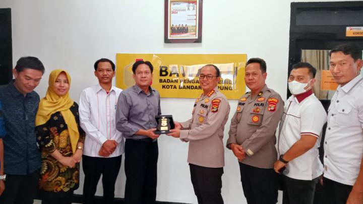 Koordinasi Jelang Pemilu 2024, Kapolresta Bandar Lampung Kunjungi Bawaslu Kota