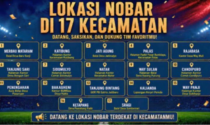 Gelar Nobar Final Piala Dunia di 17 Kecamatan, Pemkab Lampung Selatan Ubah Kemeriahan Jadi Berkah bagi UMKM Lokal
