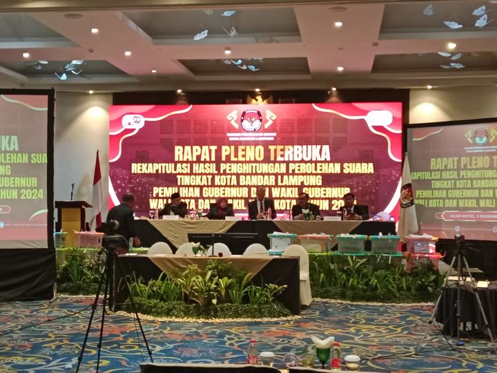 Rekap Pleno Terbuka KPU Bandar Lampung: Masyarakat Diminta Jaga Kondusifitas Tunggu Hasil Resmi 