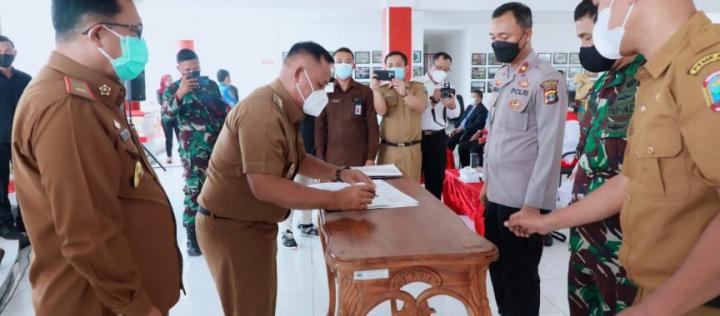 Pemkab Lamsel Lakukan MoU Kesepatakan Bersama Dengan Kepolisian Resor Lamsel, KODIM 0421 Lamsel Dan Perguruan Tinggi Lampung