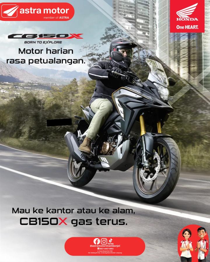 Honda CB150X: Solusi Motor Harian dengan Sensasi Petualangan di Bandar Lampung
