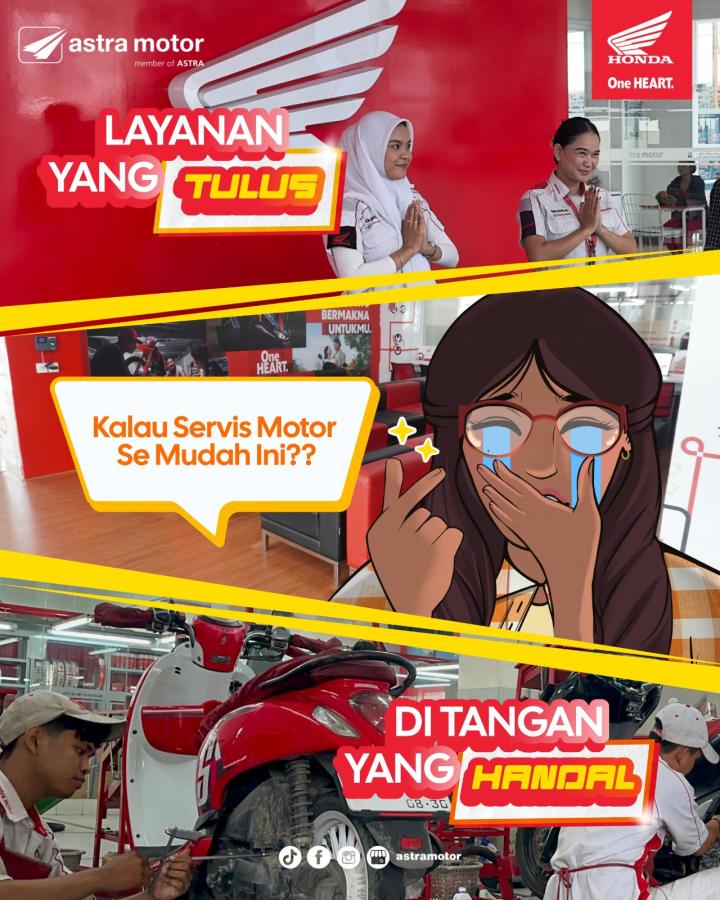 Astra Motor Natar Hadirkan Layanan Servis Motor Honda yang Mudah, Cepat, dan Ditangani Mekanik Andal