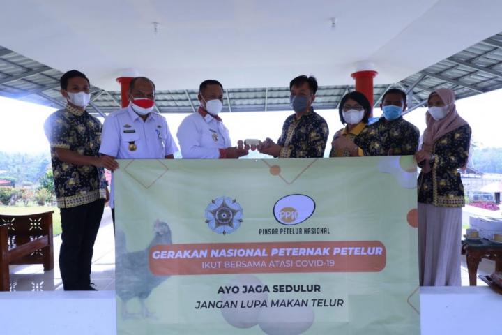 Bantu Pemkab Lampung Selatan Tangani Covid-19, PPN Provinsi Lampung Sumbang 6.000 Butir Telur