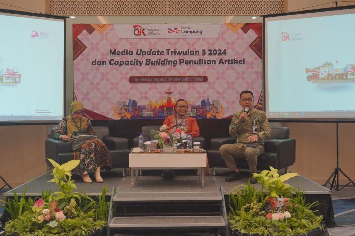 OJK Provinsi Lampung Gelar Media Update Perkembangan Industri Jasa Keuangan Triwulan Ke 2 Tahun 2024 