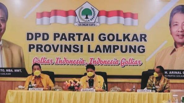 Rakerda, Ketum Golkar Airlangga Hartarto dan Aburizal Bakrie Bakal Hadir di Lampung
