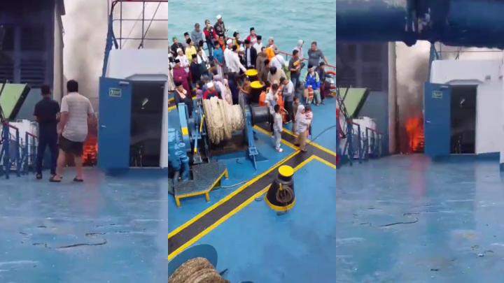KMP Amarisa Terbakar di Perairan Merak, ASDP Pastikan Tidak Ada Korban