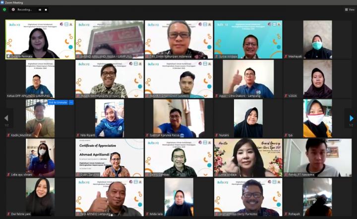Webinar "Digitalisasi Kolaborasi" DPP Apklindo, Apindo, Kadin Lampung Dihadiri 50 Peserta dari 7 Kota