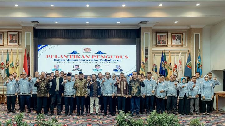 Pelantikan Pengurus Ika Unpad Lampung Masa Bakti 2025-2029, Gubernur Rahmat Mirzani Djausal Berharap Jadi Mitra Strategis Pembangunan Lampung