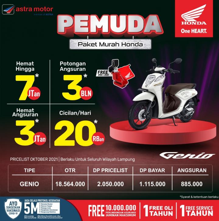 Dapat Diskon Sampai Rp 1 Jutaan Khusus Pembelin Honda Genio di Astra Motor Imam Bonjol