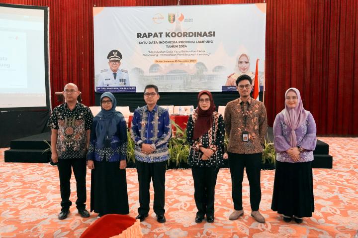 Pj.Sekdaprov Lampung Buka Rakor Satu Data Indonesia 2024, Wujudkan Data Berkualitas Untuk Pembangunan 