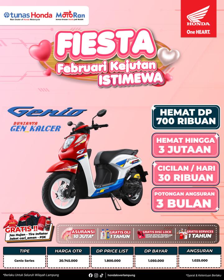 Tunas Motor Pratama Hadirkan "Fiesta Februari Kejutan Istimewa" untuk Honda Genio