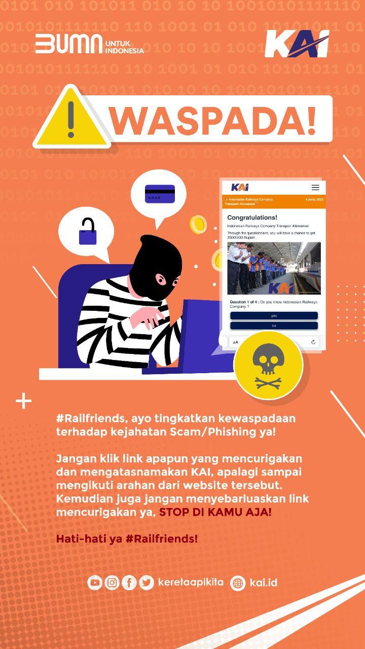 Hati-Hati Penipuan Mengatasnamakan Program Promo KAI