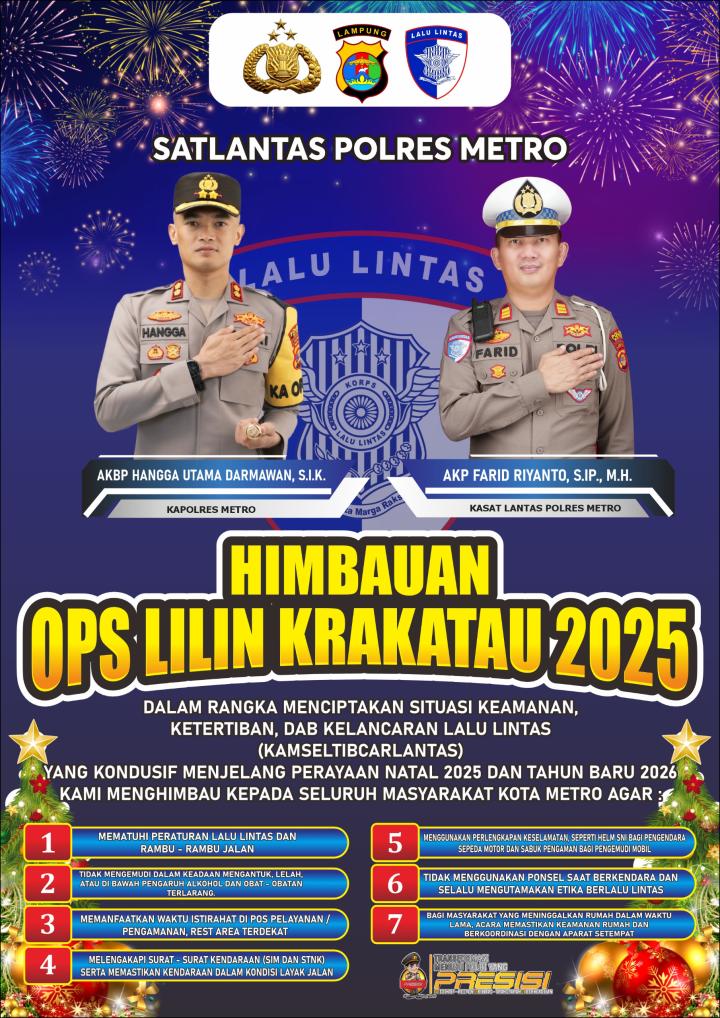 Polres Metro: Rekayasa Lalu Lintas Jelang Tahun Baru 2026 Demi Keamanan, Perayaan Berlangsung Aman dan Lancar   