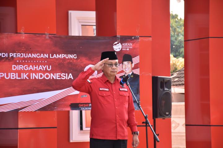 Rayakan HUT RI ke-78, PDIP Lampung Tekankan Jangan Pernah Melupakan RakyatÂ 