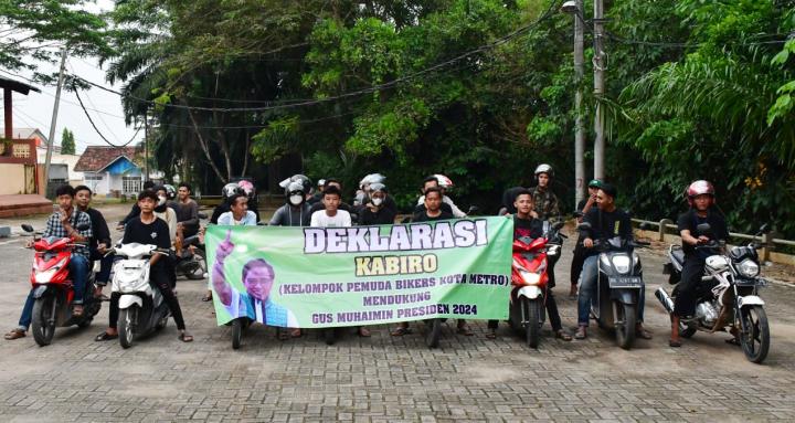 Kelompok Pemuda Bikers Kota Metro (Kabiro) Deklarasi Muhaimin Iskandar Presiden 2024