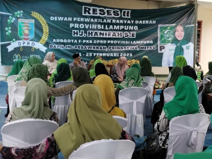 Hanifah Reses, Muslimat NU Pesawaran Minta Pembinaan UMK