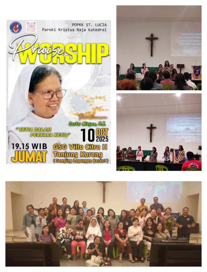 Kembali Praise and Worship PDPKK St Lucia Hadirkan Suster  Miryam Hk