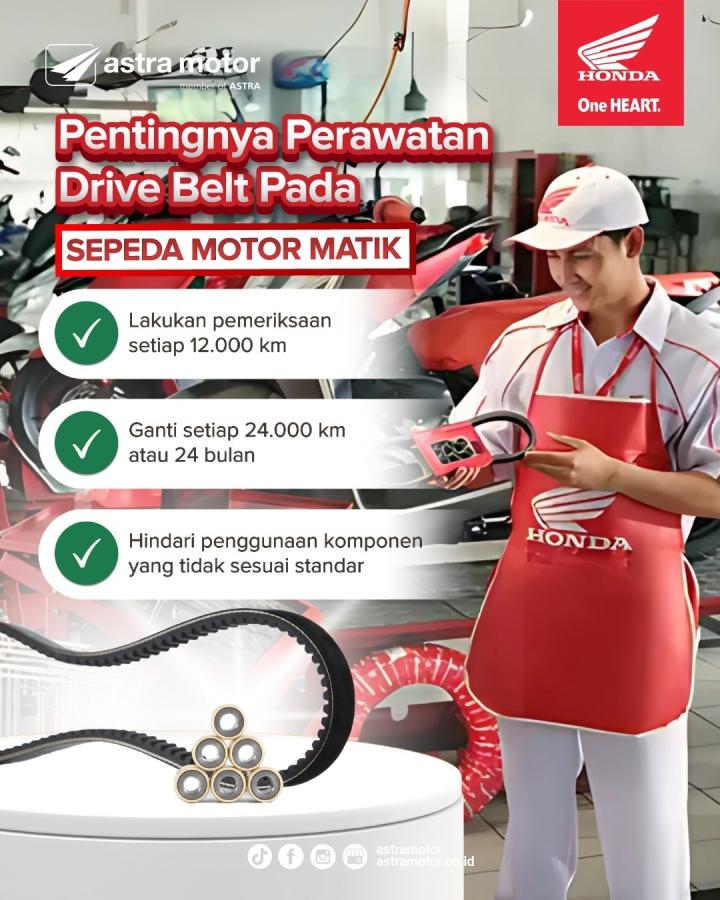Astra Motor Natar Ajak Konsumen Jaga Performa Motor Matik Lewat Perawatan Drive Belt