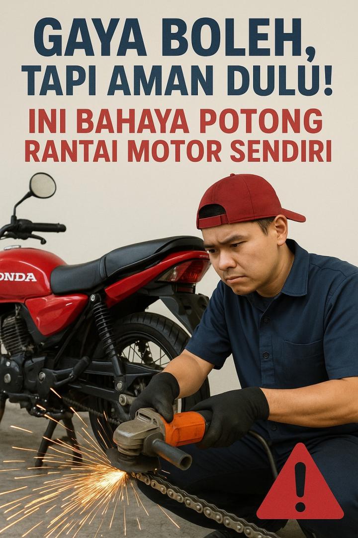 Gaya Boleh, Tapi Aman Dulu! Ini Bahaya Potong Rantai Motor Sendiri