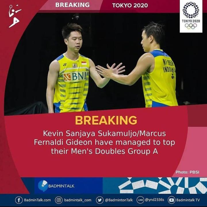 3 Wakil Indonesia Cabor Bulu Tangkis Lolos Perempat Final Olimpiade Tokyo 2020 Sebagai Juara Grup 