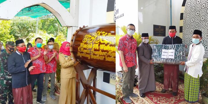Menyerahakan Bedug, PSMTI Lampung Bermaksud Membangun Kebersamaan  dan Persaudaraan Antar Umat Beragama yang ada di Lampung. 