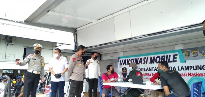 Polda Lampung Siapkan 500 Dosis Untuk Vaksinasi Mobile Keliling.