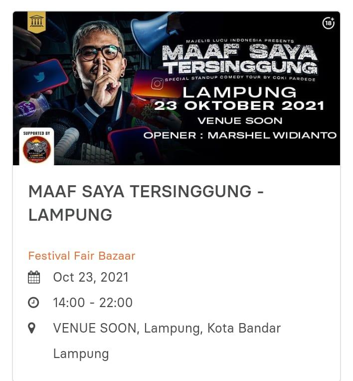 Coki Pardede Diamankan, "Maaf Saya Tersinggung" di Lampung Batal?
