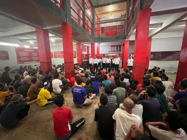 Kalapas Narkotika Kelas IIA Bandar Lampung Beri Arahan Kepada Seluruh WBP Lapas Narkotika Bandar Lampung 