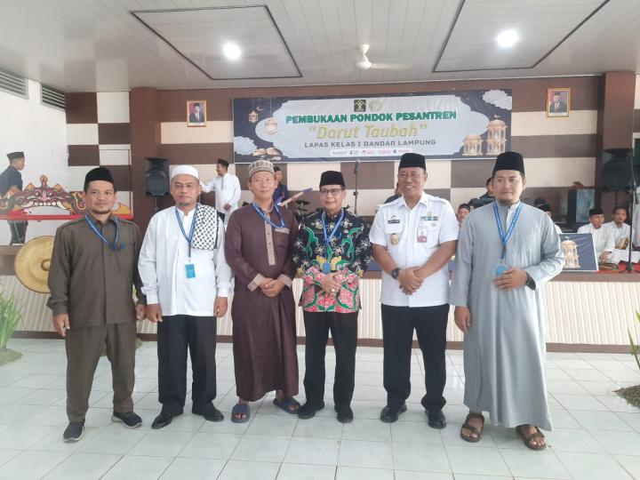 Perdalaman Pemahaman Agama dan Tingkatkan Ketakwaan, Lapas Kelas 1 Bandar Lampung Adakan Pembukaan Pondok Pesantren Darut Taubah 