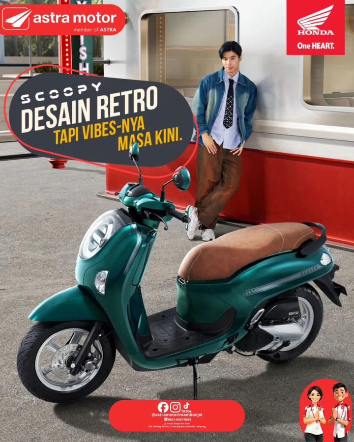 Honda Scoopy: Perpaduan Desain Retro dan Vibes Masa Kini Jadi Primadona di Bandar Lampung