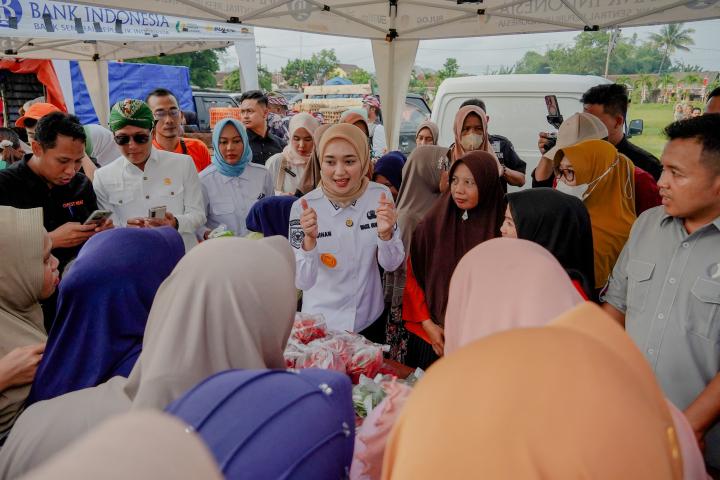 Tinjau Pasar Murah di Lampung Tengah, Wagub Jihan Pastikan Stok Pangan Aman dan Harga Terjangkau
