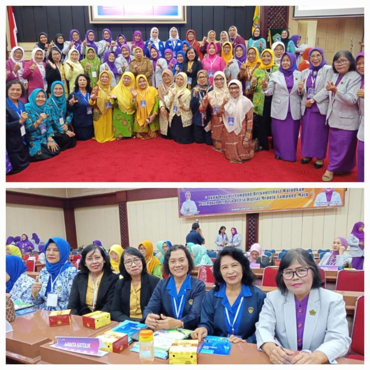 Ketua Presidium Wanita Katolik RI DPD Lampung Elisabeth Sri Puryanti. M. Pd Hadiri Musda IX BKOW Provinsi Lampung Tahun 2025