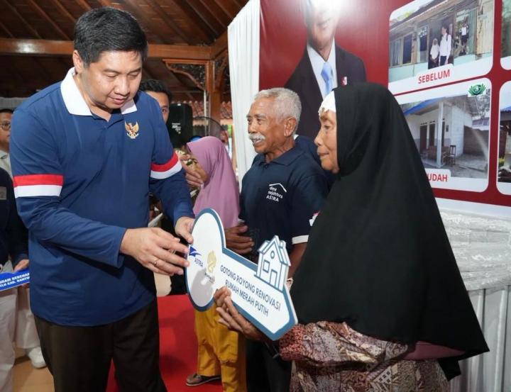 Menteri Perumahan dan Kawasan Pemukiman Tinjau Pembangunan Rumah Layak Huni untuk Binaan Astra di Banyumas
