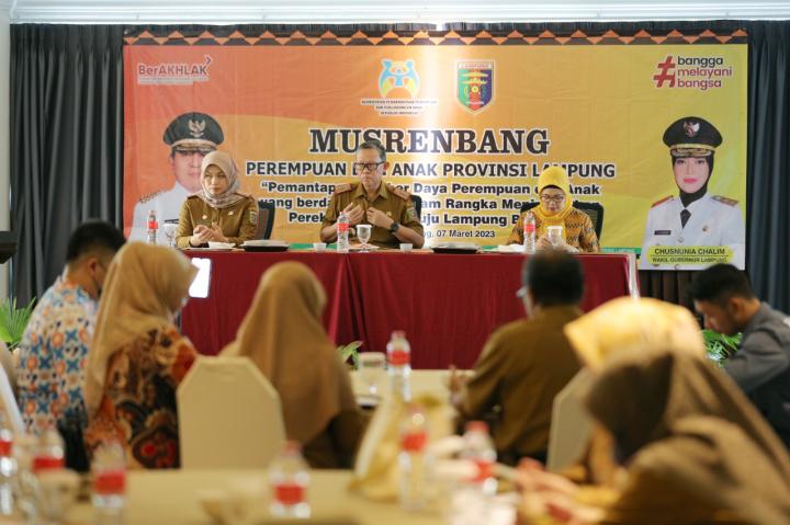 Musrenbang Perempuan dan Anak 2023, Gubernur Arinal Berharap Jadi Ruang Diskusi Konstruktif untuk Menjawab Tantangan Pembangunan Perempuan dan AnakÂ 