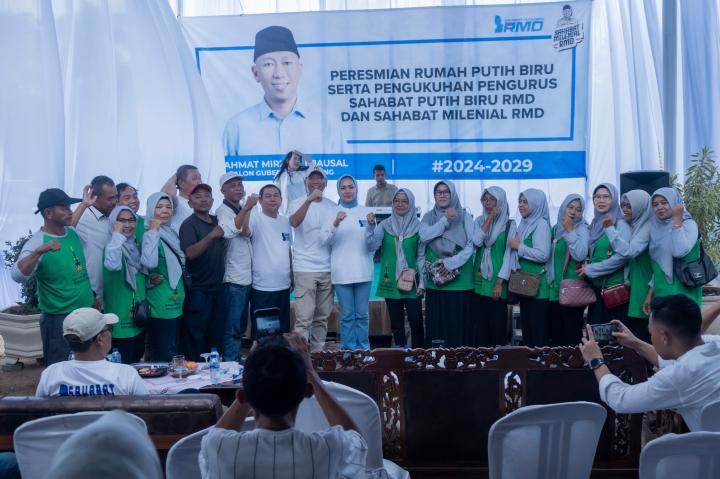 Relawan Sahabat Putih Biru dan Sahabat Milenial Umumkan Dukungan Penuh Untuk Rahmat Mirzani Djausal Cagub Lampung 