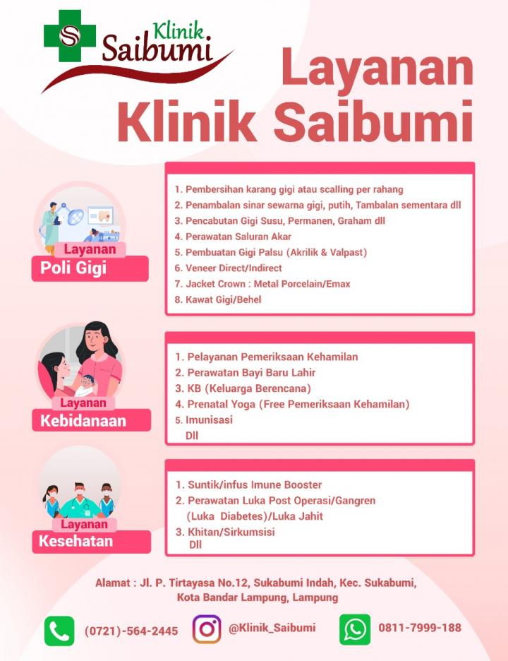 Punya Masalah Gigi, Klinik Pratama Saibumi Buka Layanan Poli Gigi Dengan Senang Hati