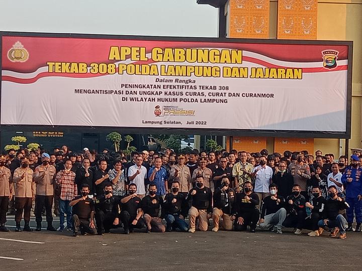 Apel Gabungan Tekab 308 Polda Lampung dan Jajaran, Ini Pesan Tegas Wakapolda