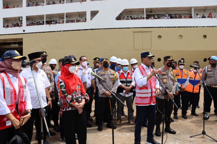 Menteri Perhubungan Pastikan Sarpras di Pelabuhan Panjang Tergelar Dengan Baik